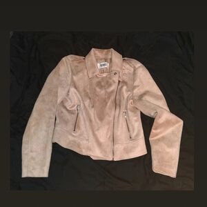 BB Dakota by Steve Madden Dusty Blush Suede Moto Jacket